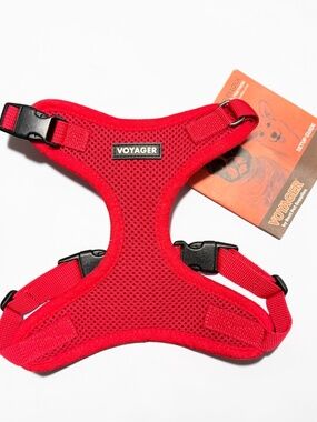Voyager Step In Dog Harness Red Small Adjustable Mesh Cat Puppy Harness